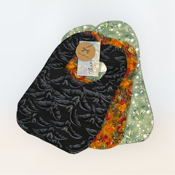 Lot/3 Handmade Holiday Bibs OOAK 🎁 - Picture 11 of 12